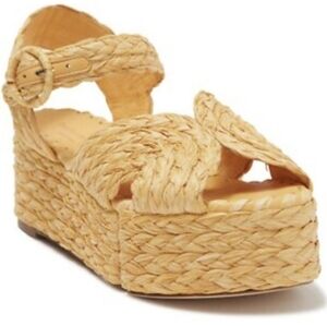 Paloma Barceló Layna Braided Raffia Sandals 40/10